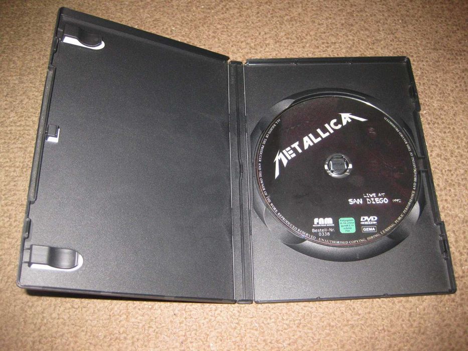DVD Musical dos Metallica "Live At San Diego"