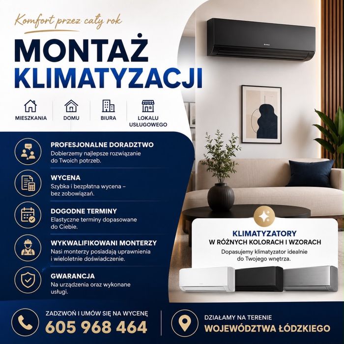 Klimatyzacja rekuperacją pompy ciepla serwis Montaż