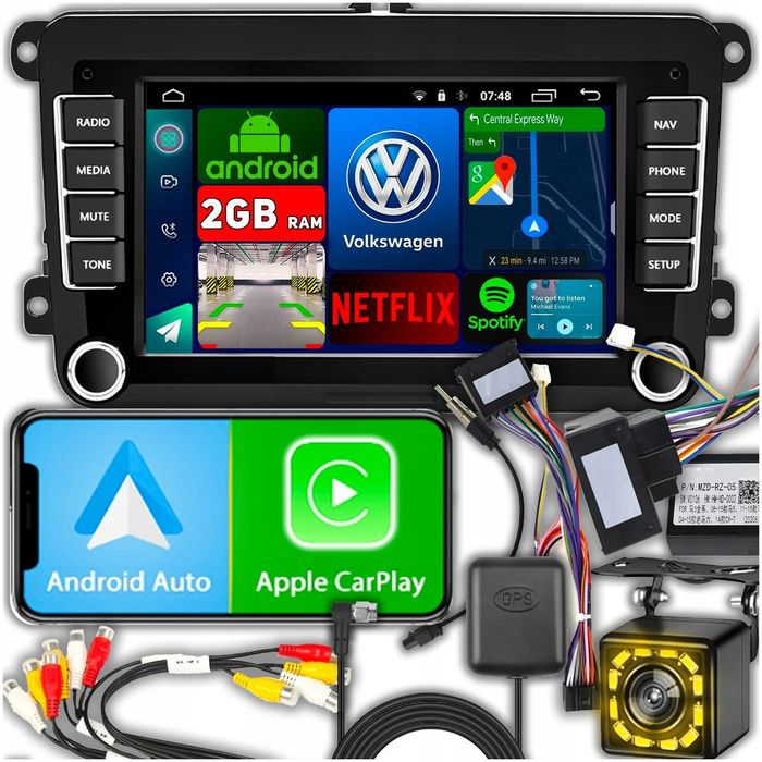 Radio samochodowe system multimedialny android do VW Seat skoda