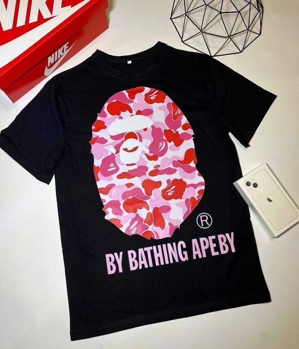 Футболка BAPE ABC/ чорна /Bape/Бейп /футболка унісекс/дешево/ABC