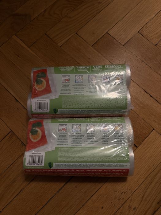 2 x Folia do zgrzewarki FoodSaver 20,3 cm x 6,7 m
