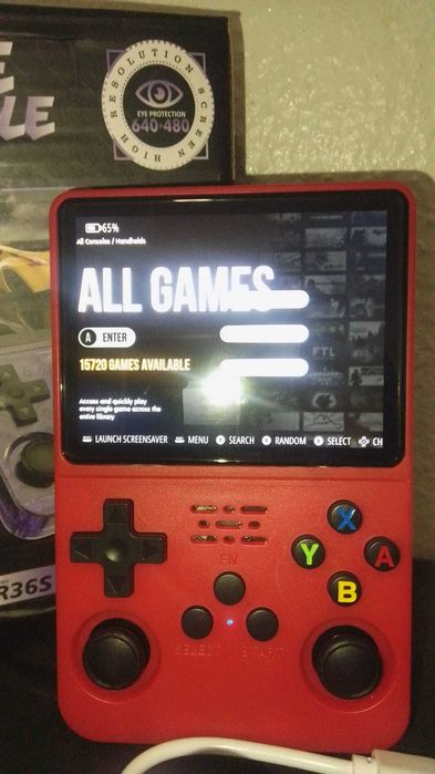 Consola Portátil Retrô R36S - Vermelho - Nova!!