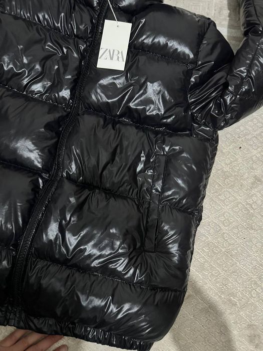 Чоловічий пуховик куртка Zara Puffer Black Analog Moncler зара