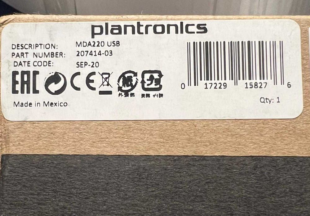 Plantronics MDA220 USB Novo - Adaptador Headset Telefone + PC