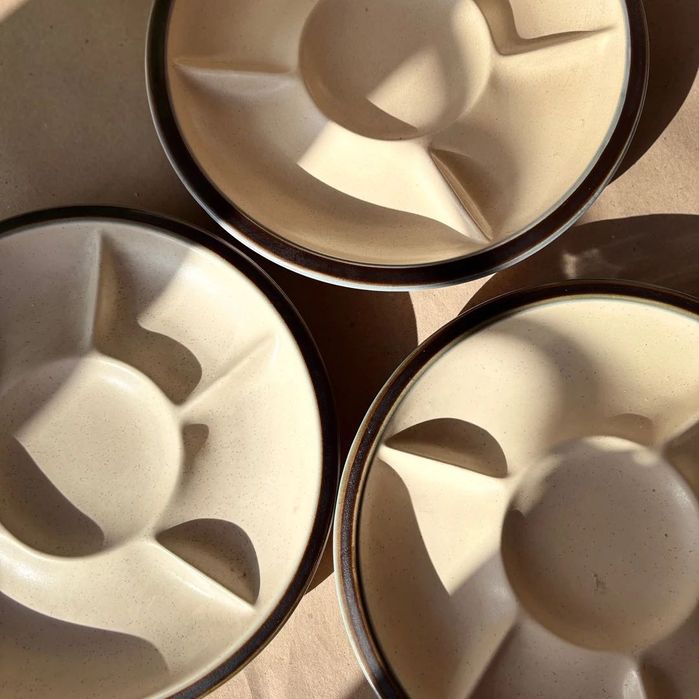 Talerze trójdzielne na przekąski Pruszków zestaw kabarety