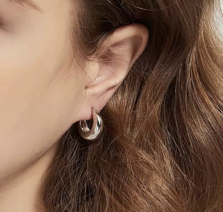 Kolczyki koła srebrny próba 925 srebro platerowane nowe hit moda 2026