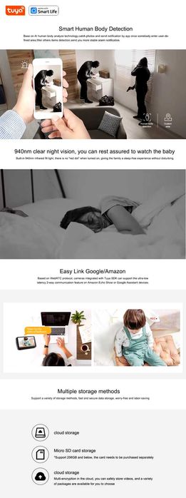 Wifi Камера Tuya 2mp відеонагляд відеоняня туя smart life Бездротова