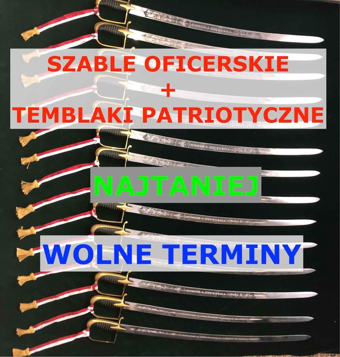 Szable do szpaleru slubnego+TEMBLAKI BIAŁO-CZERWONEprofesjonalnieTANIO