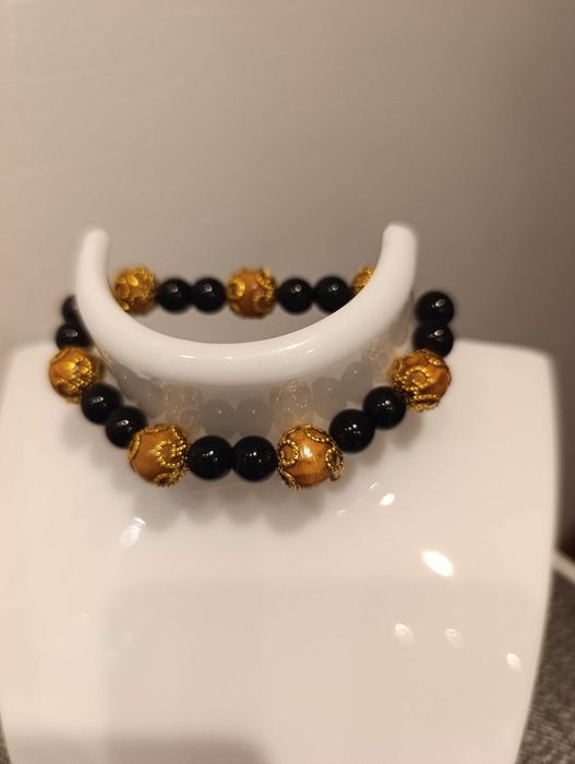 Zestaw 4 bransoletek |styl boho | eleganckie, na gumce |