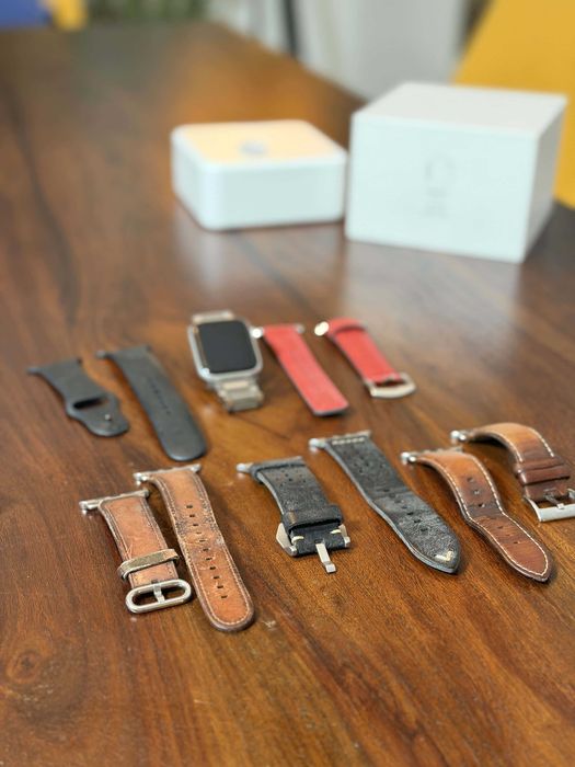 Apple Watch Series 5 44mm Aço Inoxidável Silver + 6 Braceletes