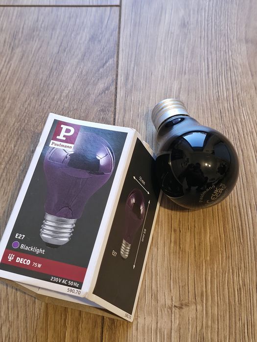 Żarówka efekt czarne światło E27 75W DIM 230V Paulman Blacklight Deco