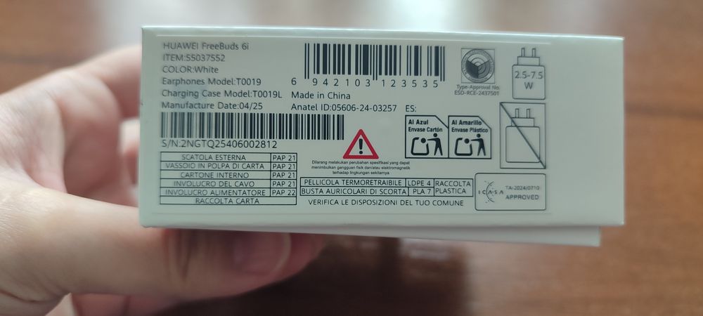 Навушники Huawei FreeBuds 6i білі б/у повна комплектація