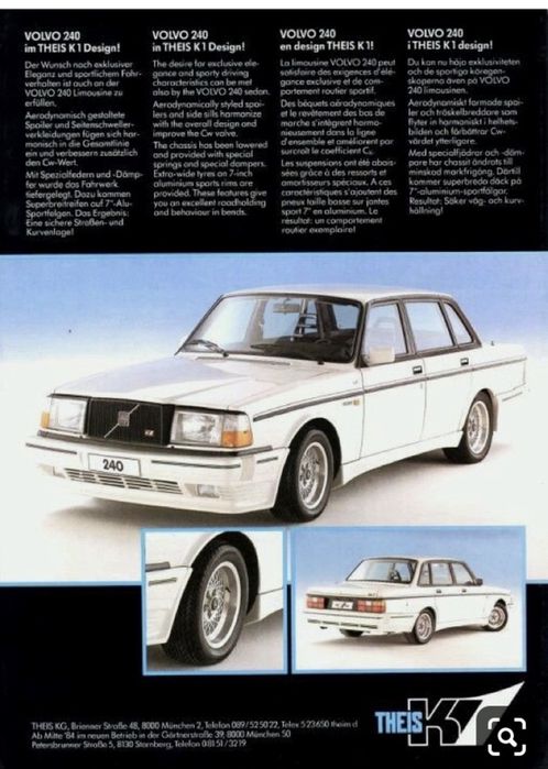 Parachoques volvo 244 turbo theys k1 kit