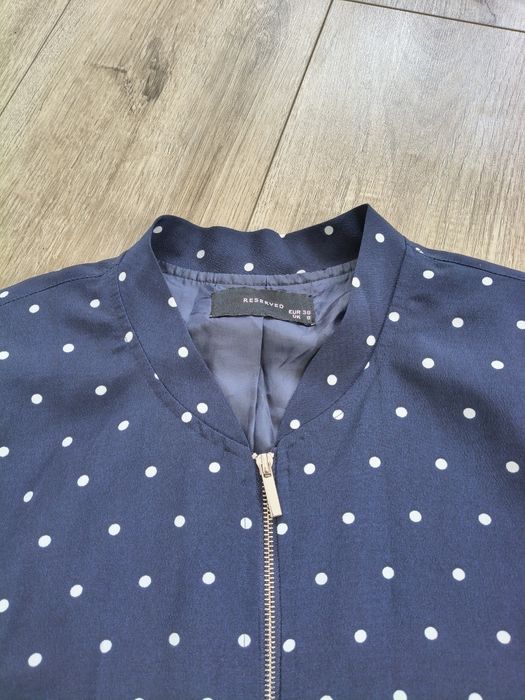 Bluza damska wiatrówka narzutka kardigan w kropki Reserved 36 S