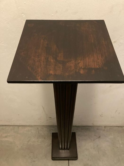 Coluna Vintage art deco pedestal em madeira maciça