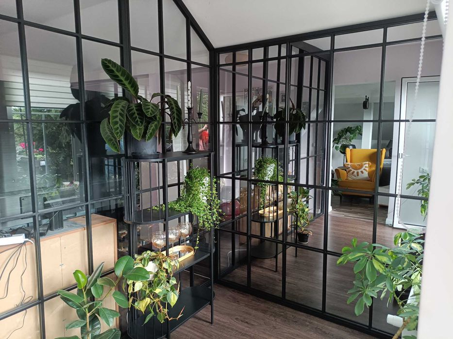 Drzwi loft ścianki loft, ściana ze szkła, zabudowy loftowe