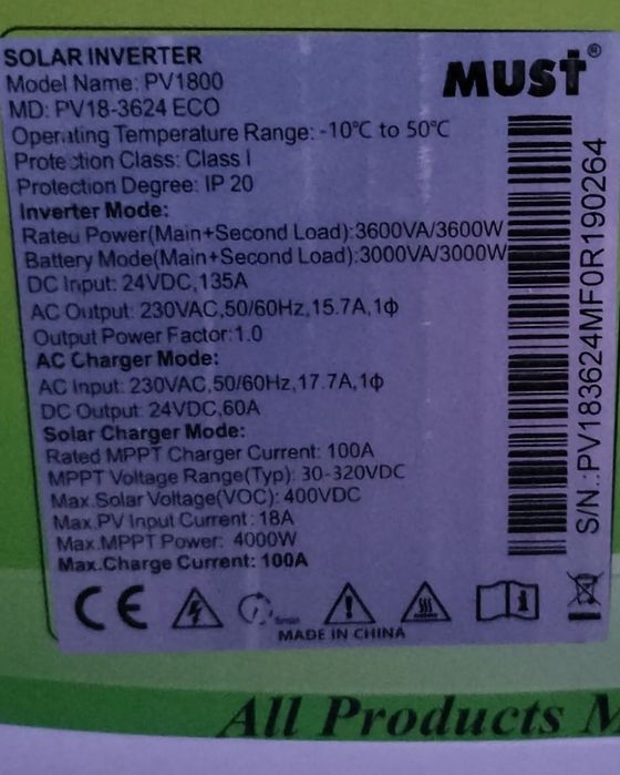 Інвертор +Акумулятор 24V в наявності  17.12.2025р