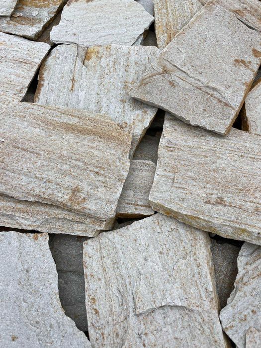 Łupek Naturalny Złoty Płyty Kamień Ogrodowy Elewacja Ściana Ścieżka