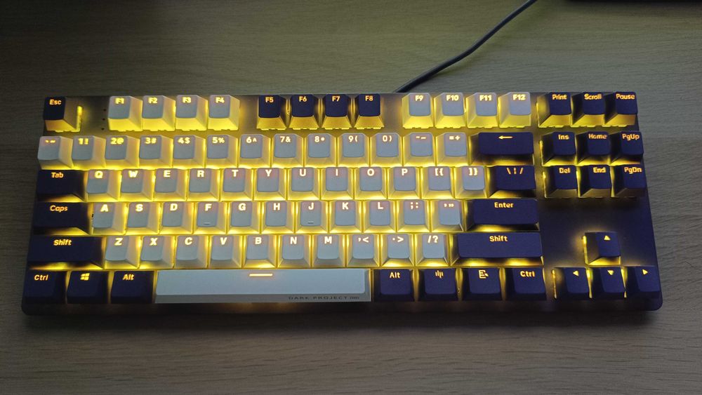 Klawiatura mechaniczna Dark Project KD87A (fioletowo-biała)