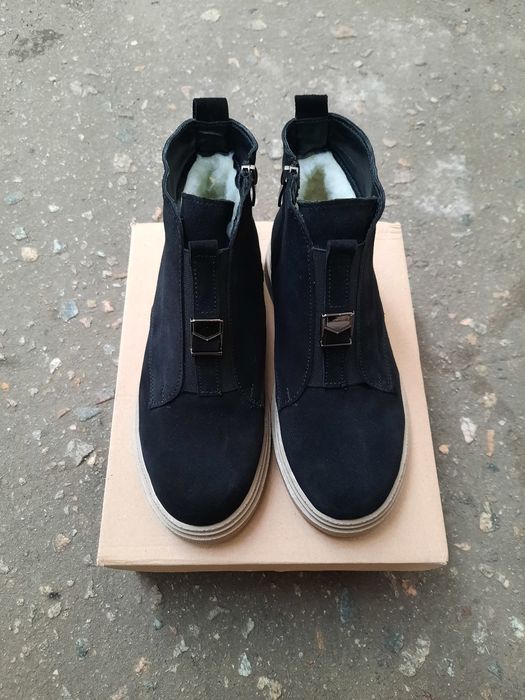 Зимові черевики натуральний замш новинка 2025