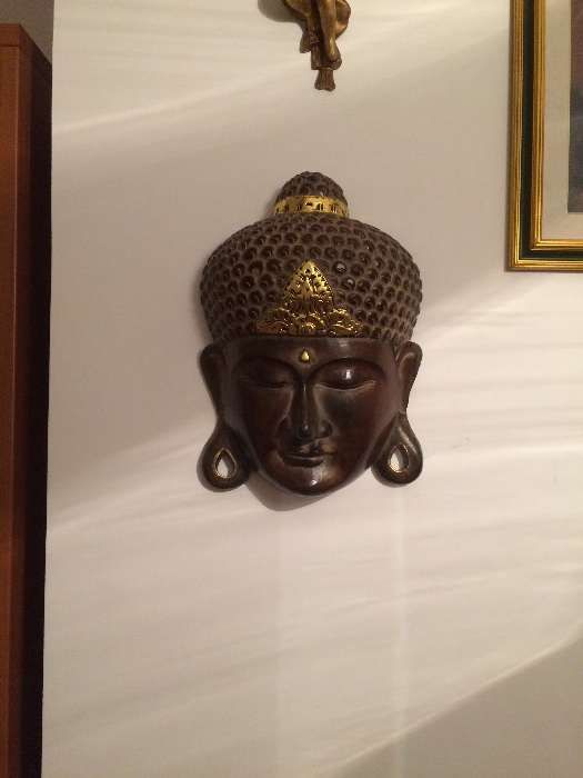 Будда большая маска резное дерево