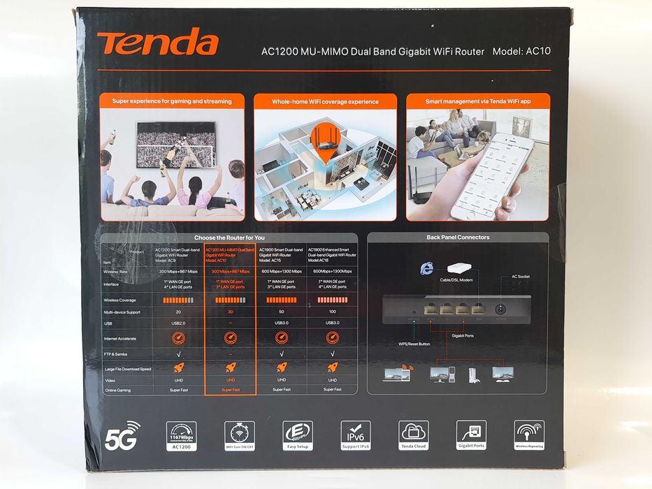 Router Tenda AC10 Kabel LAN 10m