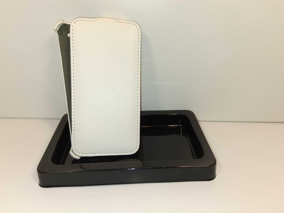 Z122 Stilgut Etui Skórzane Do HTC One M7 Białe Premium Case Slim