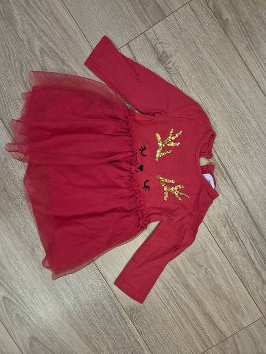 Sukienka świąteczna w rozmiarze 74