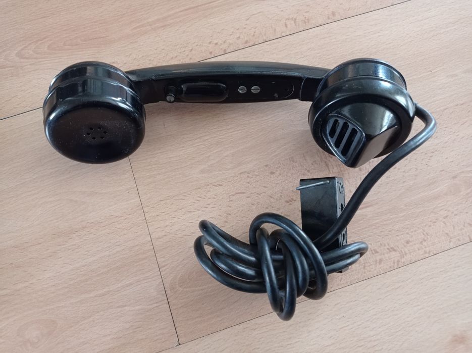 Bakelitowa słuchawka do telefonu polowego sprawna