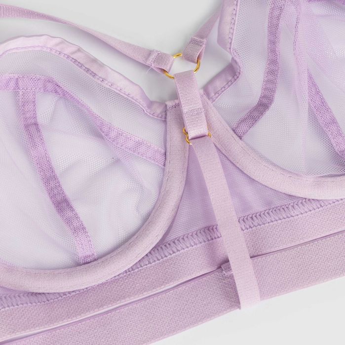Playful Promises biustonosz soft 70B liliowy siateczka paski strappy