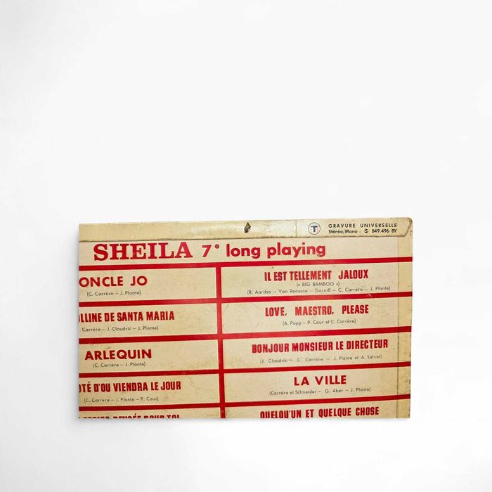Disco Vinil LP Sheila – Oncle Jo – 33 RPM – Autografado
