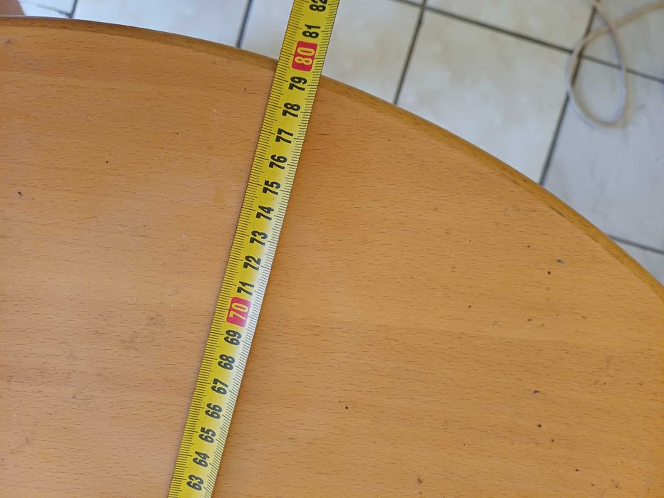 Stół bukowy 80 cm + 4 krzesła gięte. Jasne.. Fabryka Jasienica. Bistro.