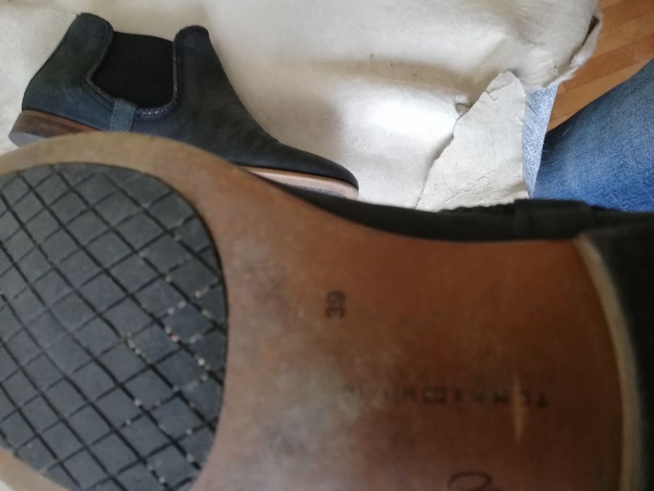 Sztyblety, botki damskie, rozm 39, Tommy Hilfiger, skóra naturalna