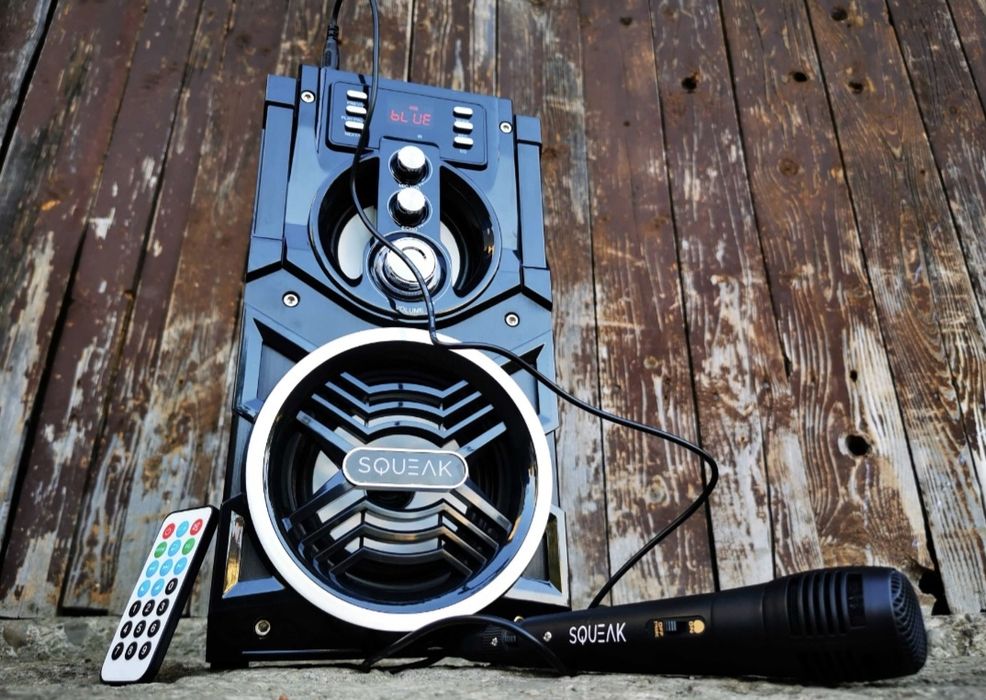 Kolumna nagłośnienie radio karaoke akumulator mikrofon