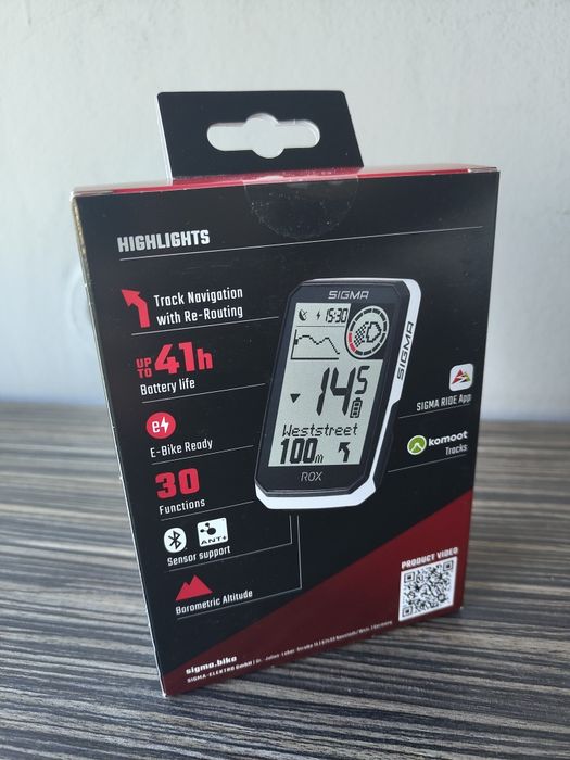 Sigma licznik rowerowy ROX 4.0 ENDURANCE biały