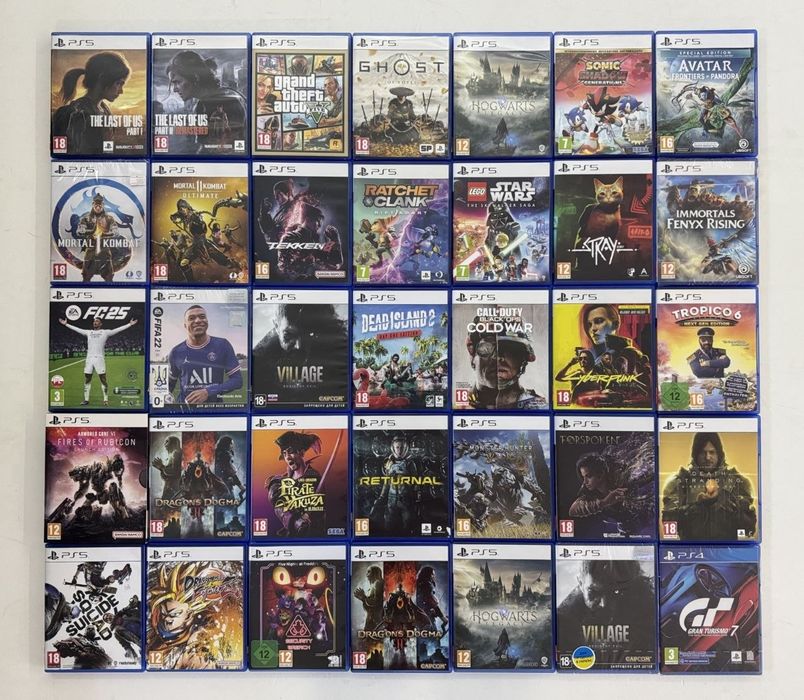 Sony playstation 5 PS5 gta, god of war,  call of duty  б/у диски обмен
