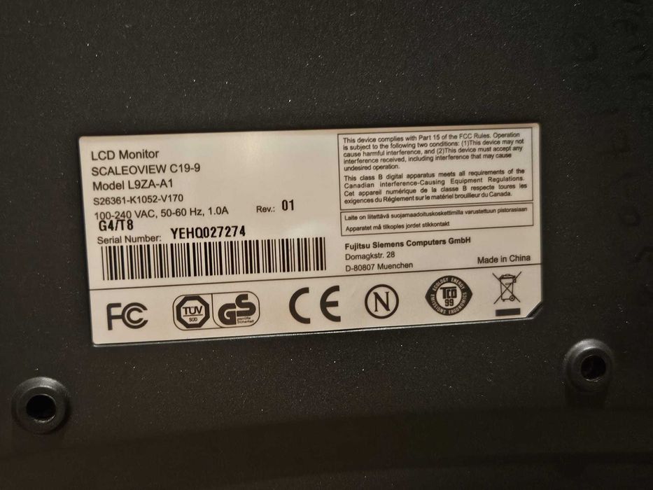 Vendo monitor semi-velho Siemens Fujitsu de 19" a preço simbólico