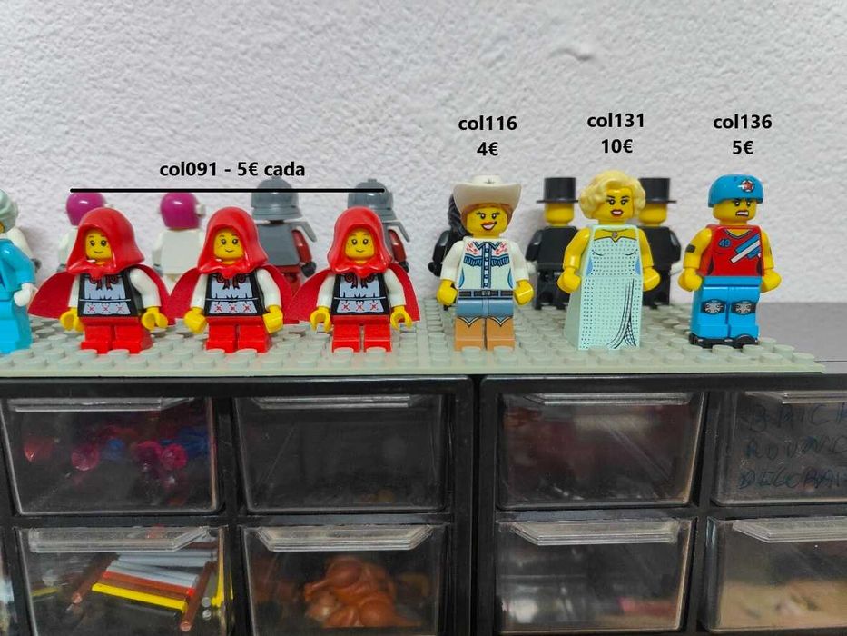 Lote minifiguras Lego Series sem acessorios