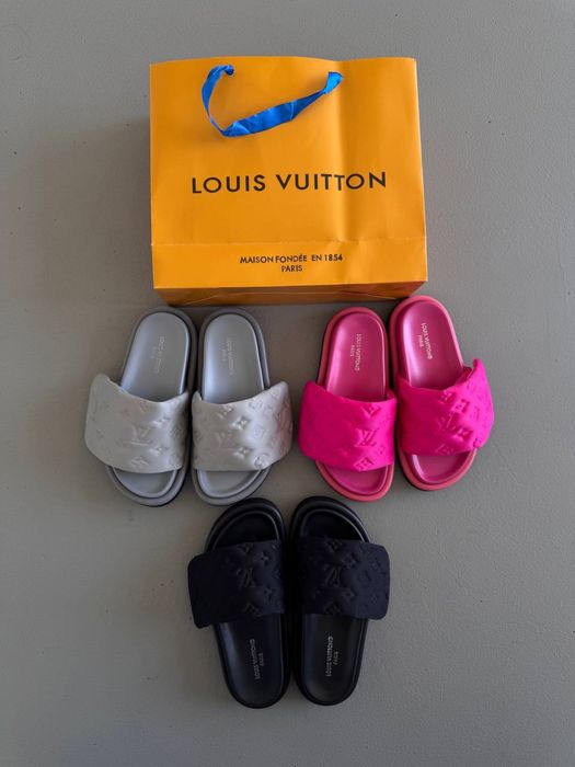 Жіночі капці Louis Vuitton Pillow Slides, тапки луи виттон,шльопки луі