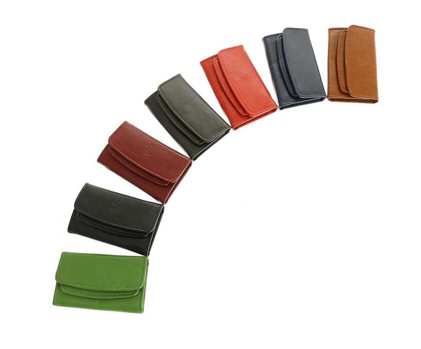 Skórzane etui na klucze pokrowiec kluczówka brązowa skóra naturalna