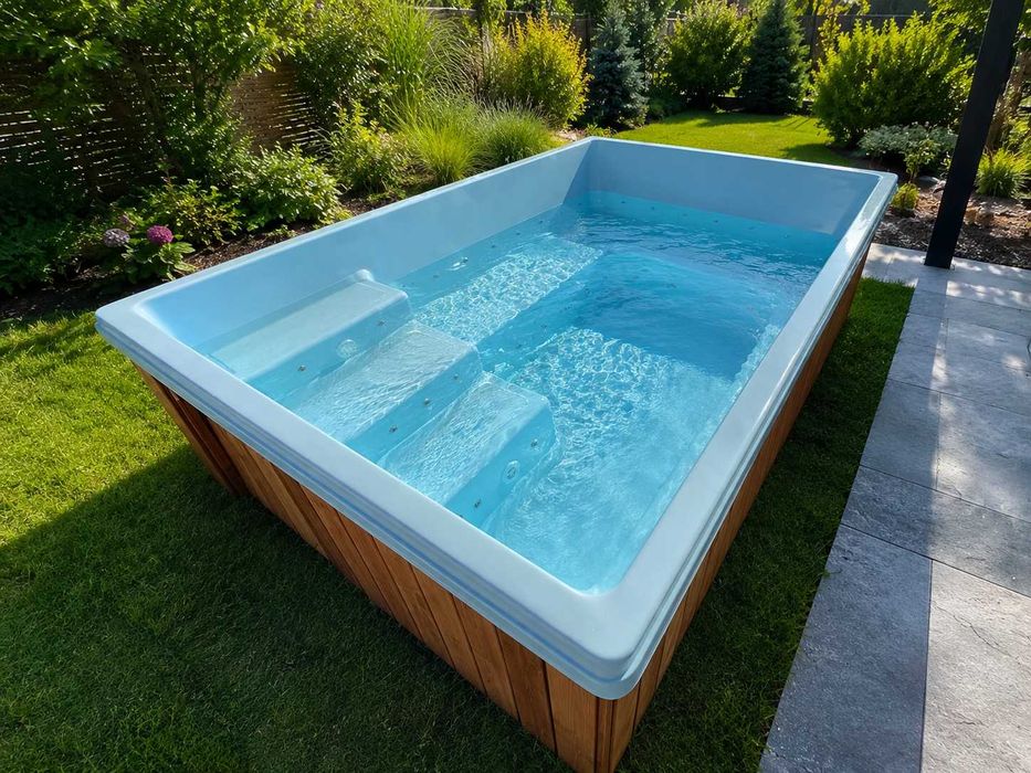 Basen 300 x 200 x 85 cm nowy filtracja oświetlenie jacuzzi basen balia