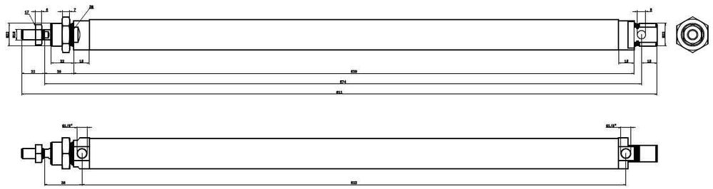 Siłownik Pneumatyczny ISO6432 25x470mm 092-25N2A25A0470 CAMOZZI