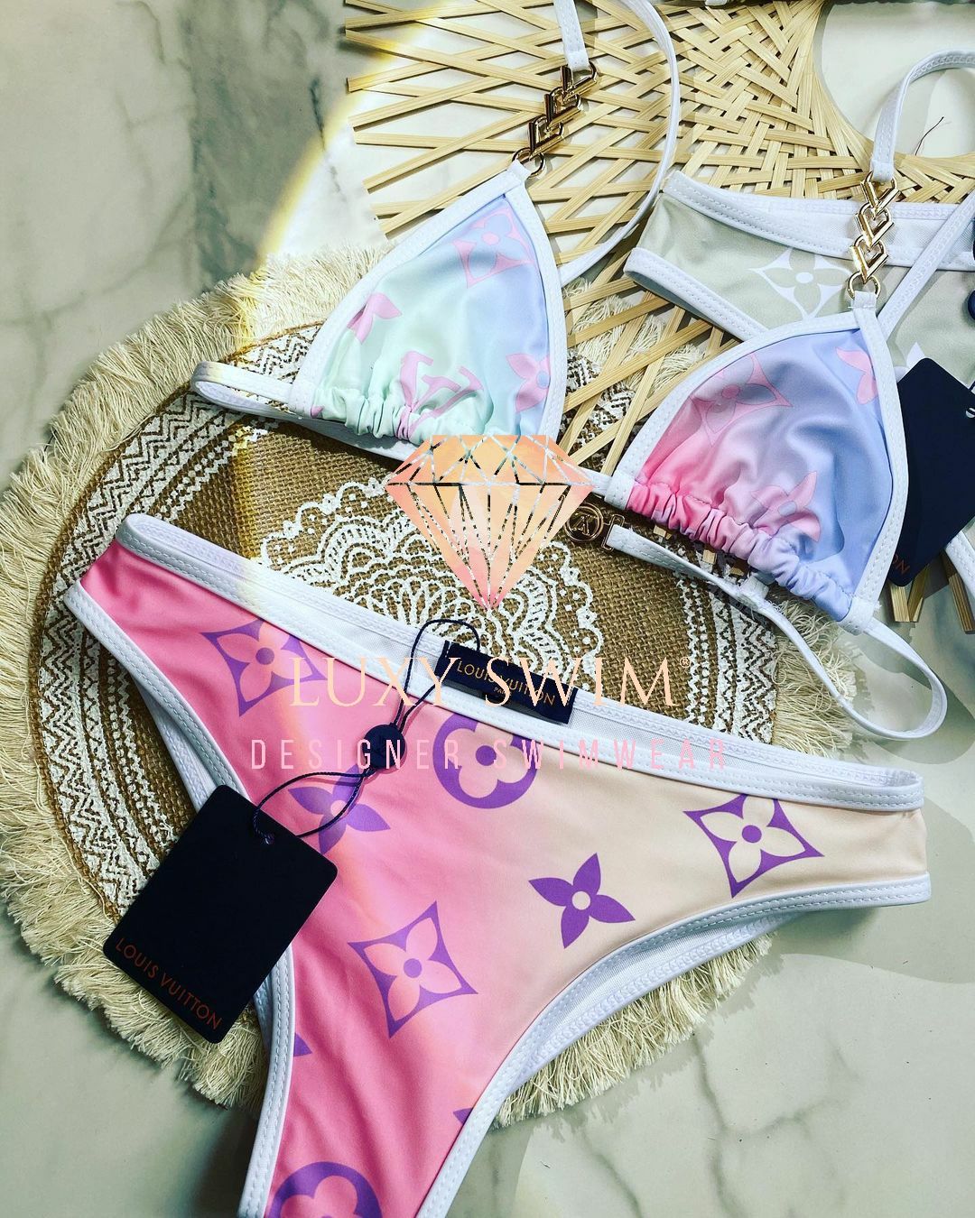 LOUIS VUITTON® Luksusowy strój kąpielowy ekskluzywne bikini LV® Katowice  Śródmieście •