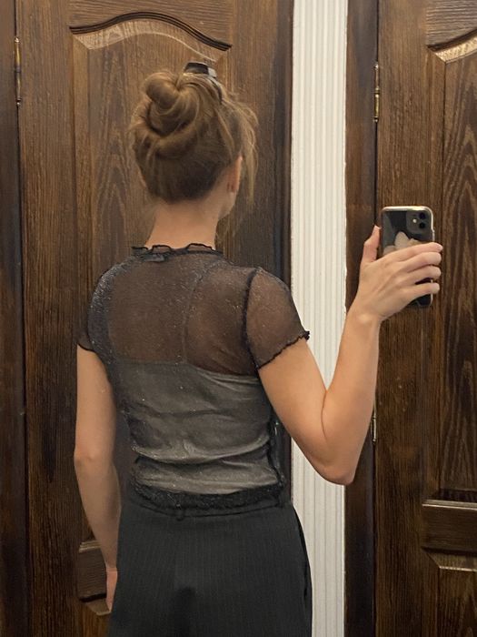 Прозора блискуча блуза/накидка від New Yorker