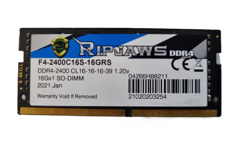 Memória RAM SO-DIMM G.SKILL Ripjaws 1x16GB DDR4-2400MHz