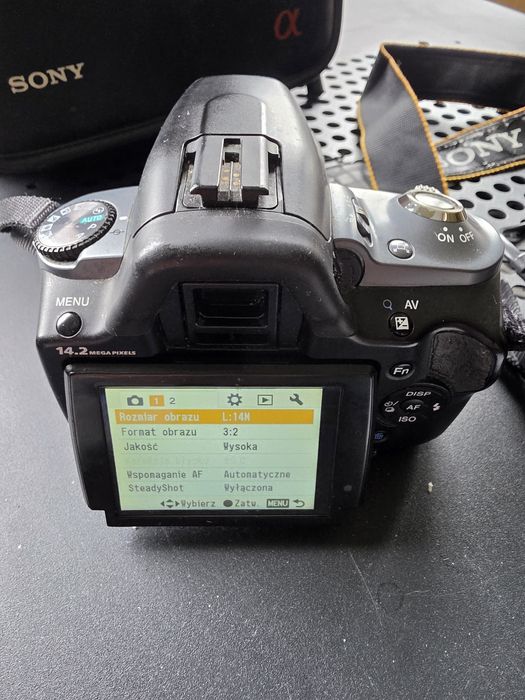 Sony Alpha DLSR-A380  obiektyw 55mm 8gb MSproDuo akumulator torba instrukcja