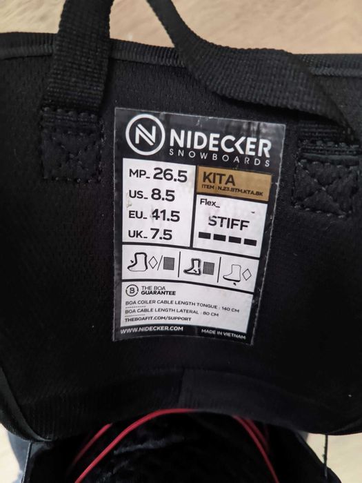 Botas de Snowboard Nidecker Kita – Tamanho 41.5 – Como Novas