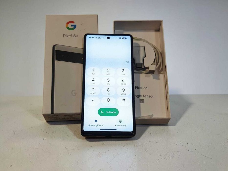 Google Pixel 6a 128GB 5G Android 17 Kolor Biały - Komplet GA03714-GB