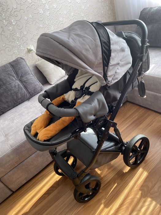 Дитяча коляска від 0+ до 3 bair play 2 в 1, екошкіра + тканина