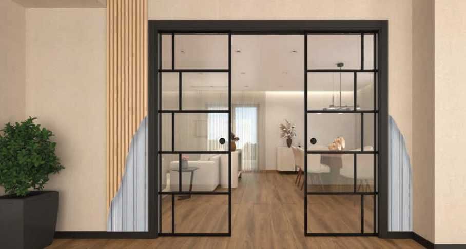 Estrutura para porta de correr - caixilho Gosimat